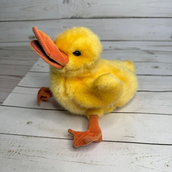 Folkmanis Yellow Duckling Hand Puppet Plush 15-FM060K Soft Realistic Toy - Picture 1 of 10